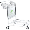 Good selling Four wheels hand brake stainless steel airport carts for luggage